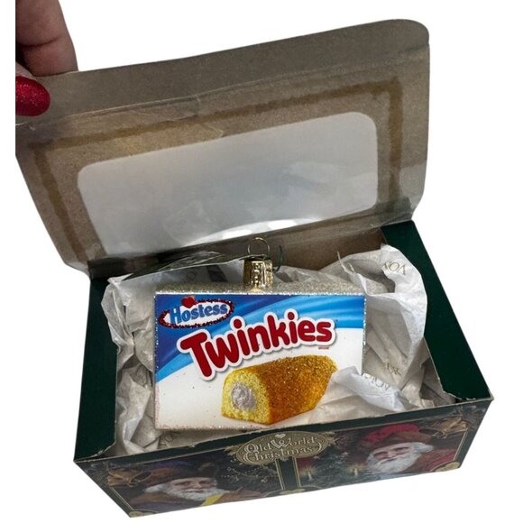 Old World Christmas Other - Old World Christmas Hostess Twinkies Box Ornament 2024 Tag Box 3 1/4"